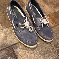Sperry Top-sider Blue Soft Leather Menβs Size 11