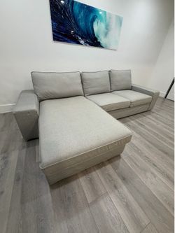 Gray Clean L Shaped Sectional Sofa Couch