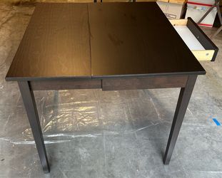 Ikea Idanas Drop-Leaf Table Extendable Dark Brown Desk Dining Craft Vanity Gaming Kitchen