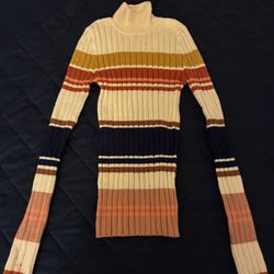 Striped Turtle Neck
