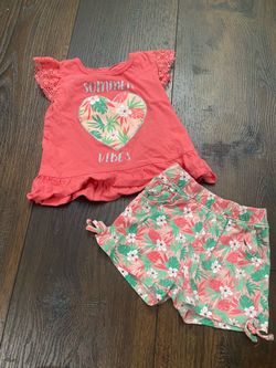 Girls shirt and shorts size 3t by real love #6