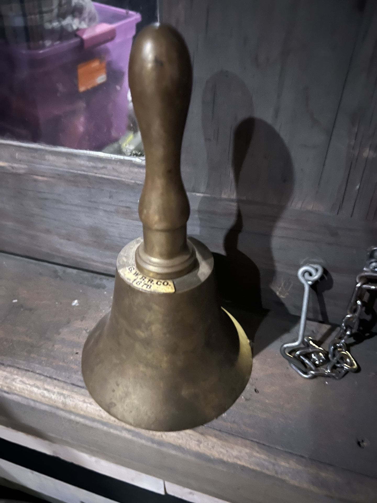 Antique Heavy Duty Brass Bell 1878 G.W.R.R. Genesee & Wyoming