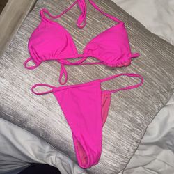 Bikinis Small And Black With Pink M/L