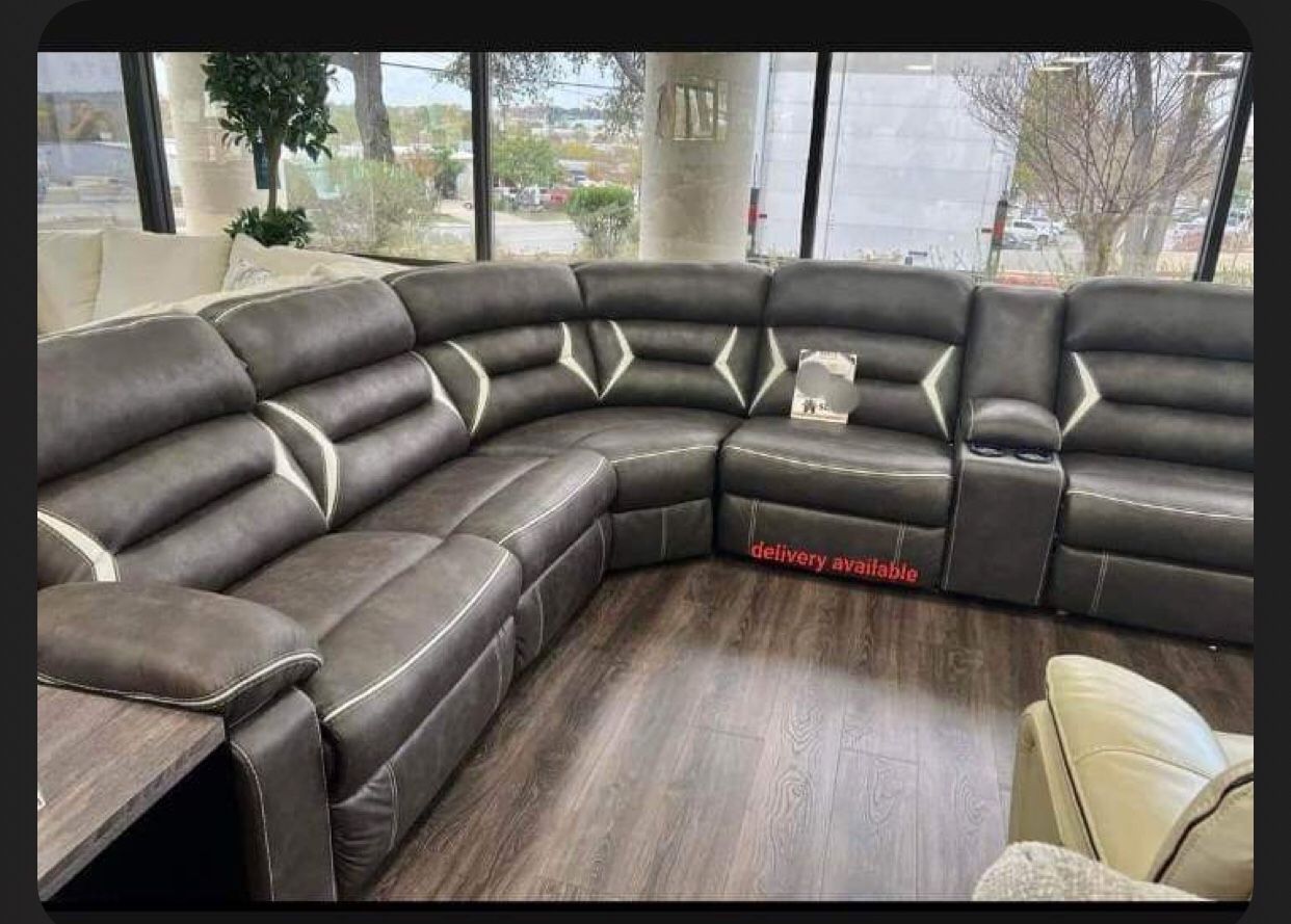 Deep Seating Modern Dark Colored Large Power Reclining Sectional🤩 On Display🏠Fastest Delivery 🚚 Financing Options 👌