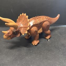 Lego Dinosaur Triceratops with Reddish Brown Back and Medium Nougat and Dark Brown Markings