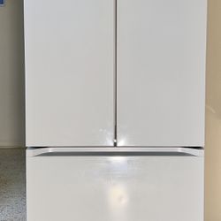 Samsung 18 cu. ft. Smart Counter Depth 3-Door French Door Refrigerator in White