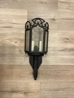 Large Black Iron Wall Sconce 