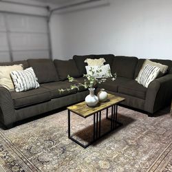 Brown Sectional Couch L shape sofa couch