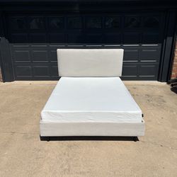 Queen Upholstered Bed + Mattress