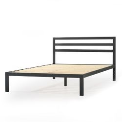 Full Size Metal Platform Bed Frame with Headboard + Free Mattress Optional
