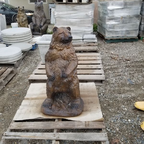 concrete polar bear statue