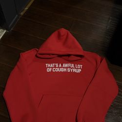 red awful lot of cough syrup hoodie