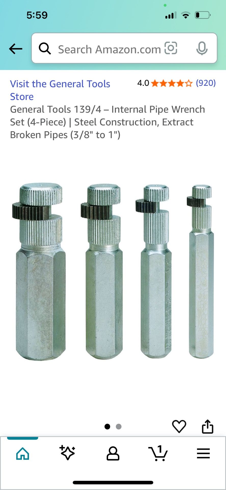 Internal Pipe Wrench Set