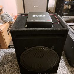 15" JBL SUBWOOFER, 1100 WATT NEW CAR BOSS SUB AMP.