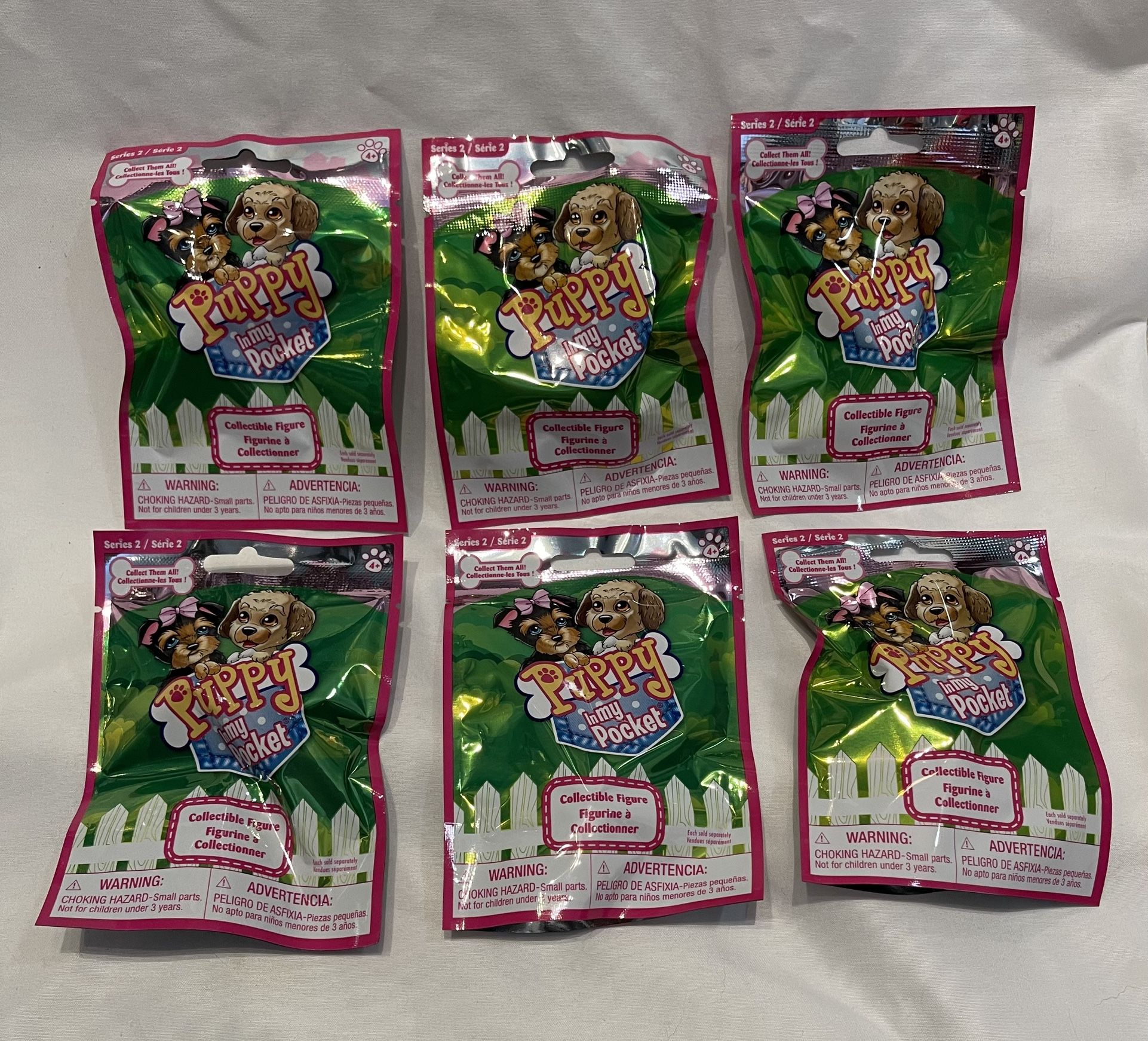 Puppy In My Pocket - Series 2 - Lot of 6 - NEW!