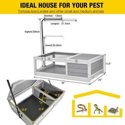 🥨Aivituvin-AIR55 Wooden Tortoise Habitat | Reptile Cage