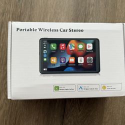Apple Carplay Screen for Car, 7" HD Portable Car Stereo Touch Screen with Wireless Android Auto, Backup Camera, Car Audio Receivers with Voice Control