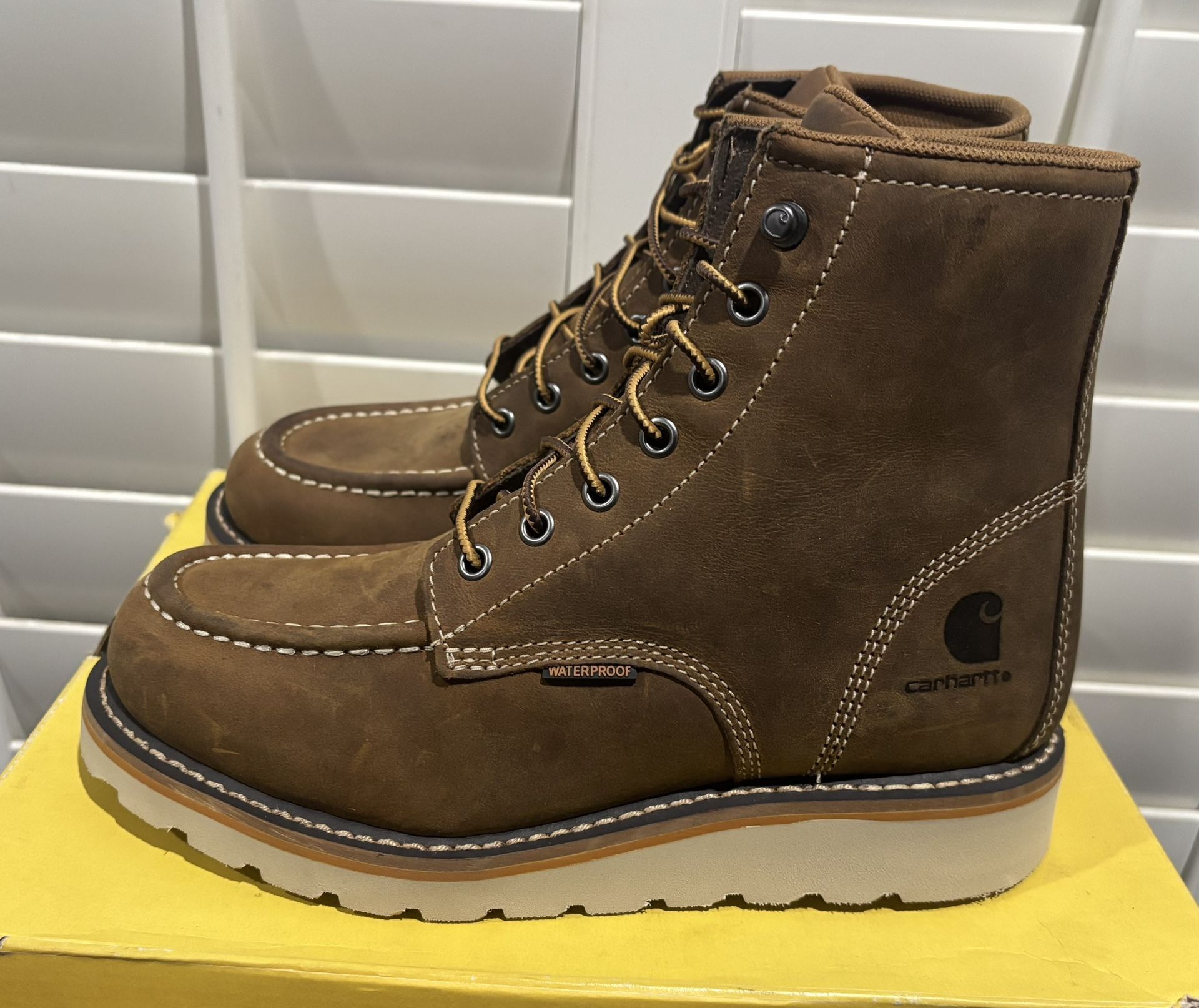 NIB Carhartt 6” Waterproof Wedge Soft Toe Leather Work Boots (Women’s Sz 8)- $95