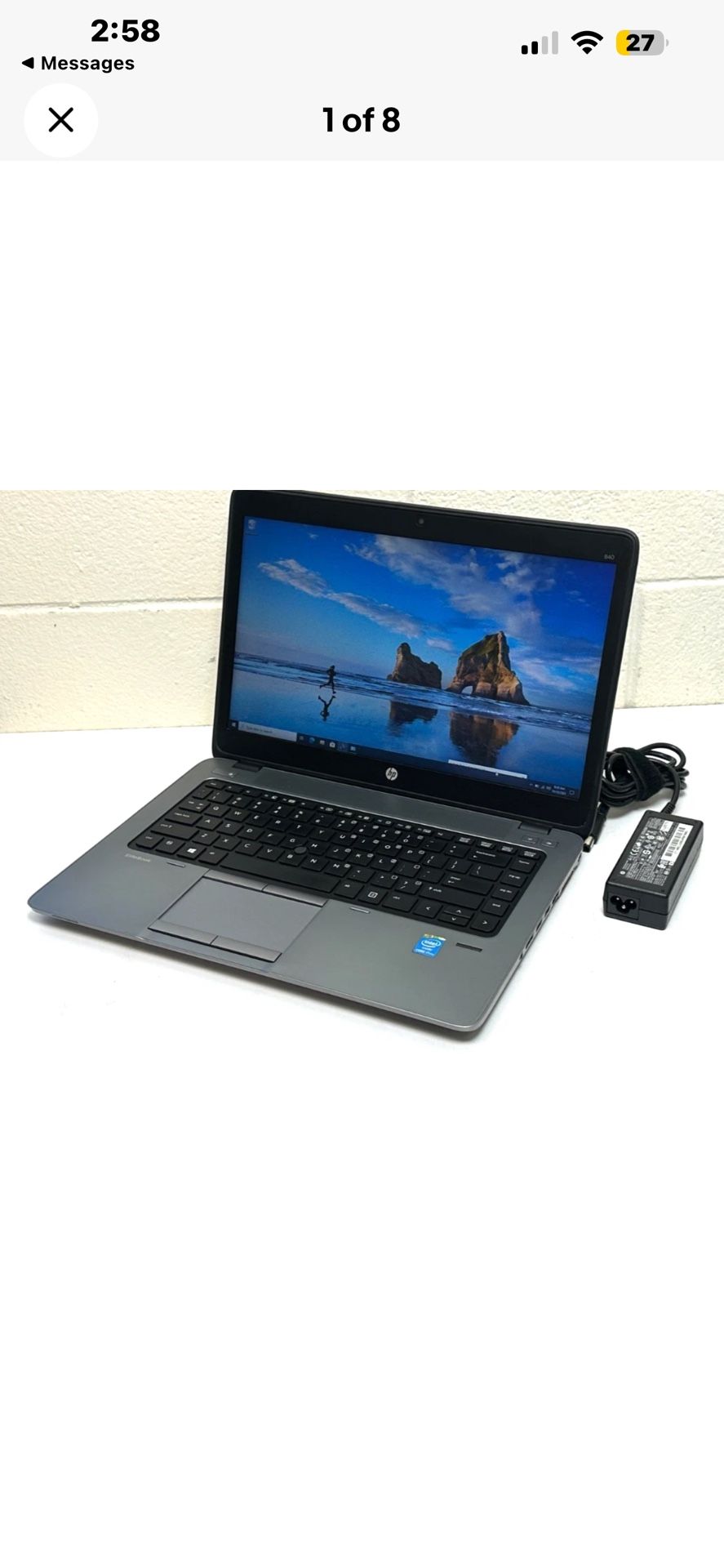 HP EliteBook 840 14" Laptop Intel Core i7 4th -2.1 GHz, 8 GB Ram, 240 GB SSD