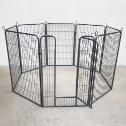 New $135 Heavy Duty 48” Tall x 32” Wide x 8-Panel Pet Playpen Dog Crate Kennel Exercise Cage Fence