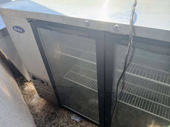 Two door glass or bottle cooler.