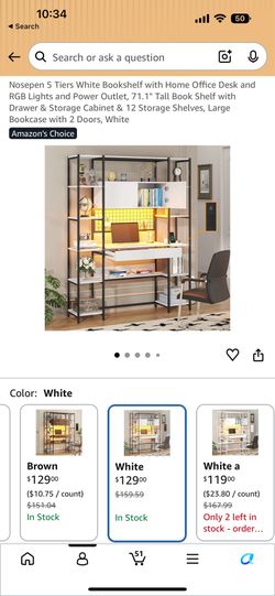 COMPUTER DESK WITH SHELVES