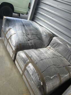 5 Pcs Large Brown Grey Sectional Couch Set 