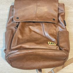 LXY Light Brown Vegan “Leather” Backpack Never Worn 