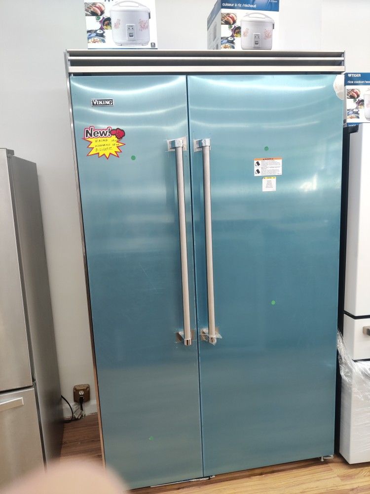 Sample 48in Stainless Steel Viking Refrigerator. Best offer, For $10,800.