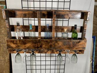 Bottle caddie with 6 glass holder