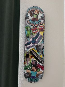 Minecraft Graphic Skateboard Deck decoration
