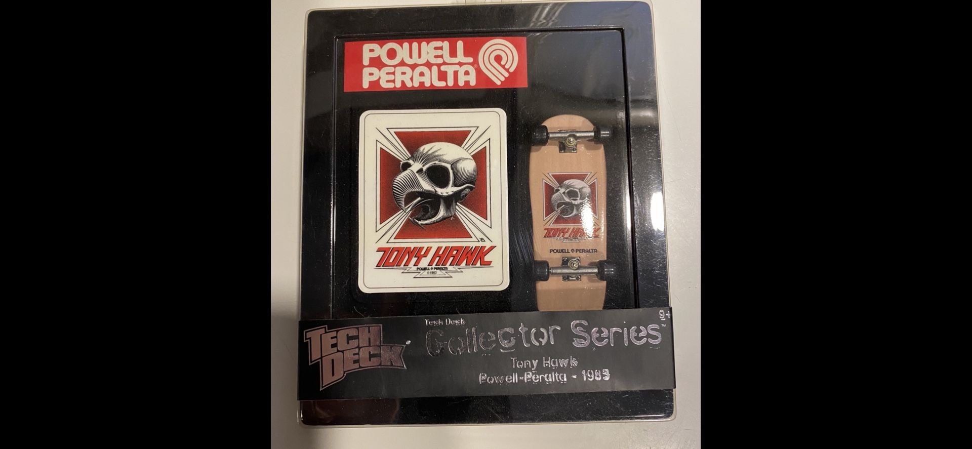 Super RARE Tech Deck Collector Series with Tony Hawk Powell-Peralta 1983 Version.