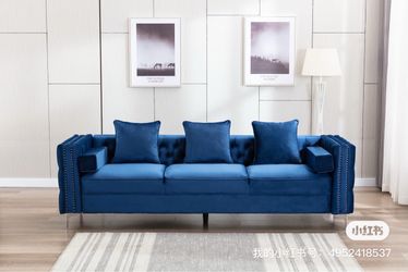 Velvet large sofa