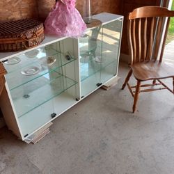 Classic Glass Shelf Plus Other Things With It Shelf Is Very Heavy Thick Glass OBO 