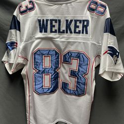Reebok On Field New England Patriots #83 Wes Welker Sewn White Jersey - Size 50
