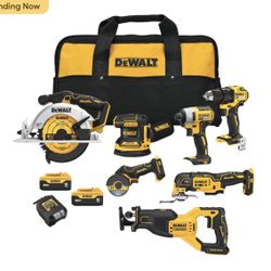 (NEW) DEWALT DCK730P2 20V MAX 7-TOOL COMBO KIT