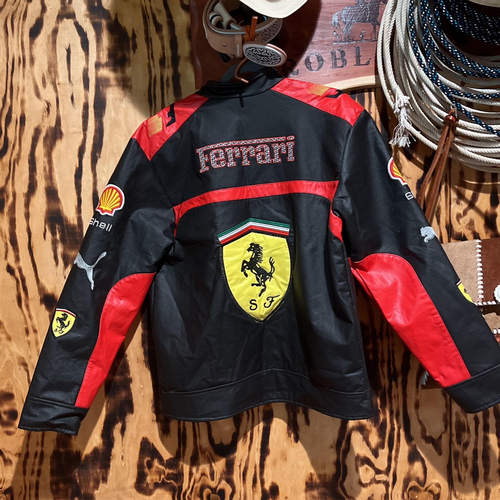 Ferrari leather jacket on sale