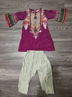Limelight 2-3 Years Old Girl Full Sleeves Shalwar Kameez Dress 