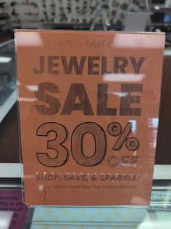 30% off all the Jewelry just for limited time