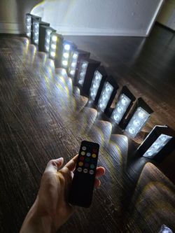 Solar Fence Lights with Remote 12 Pack