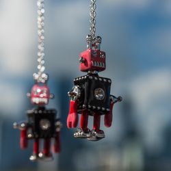 Prada Robot 925 silver earrings New in box
