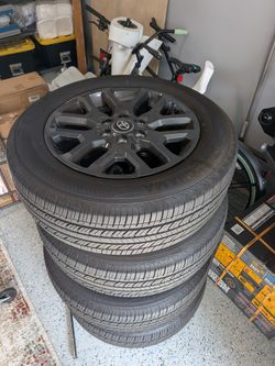 2026 Toyota Tundra OEM 20" Black Wheels + Yokohama Tires — Set of 4 — LIKE NEW