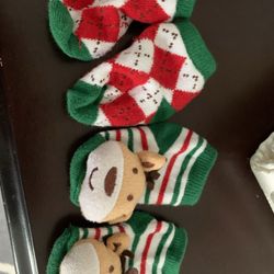 Newborn Christmas Socks (NEVER WORN)