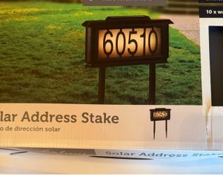 New outdoor solar house number stake