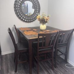 Dining Table Set With Mirror