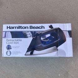New Hamilton Beach 14210R Nonstick Iron With Retractable Cord