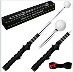 Golf Swing Trainer - Grip Training, Click Feedback, Tempo Practice Swing Path Guidance for Beginners, Impact Control for Advanced, Right-Handed, Indoo
