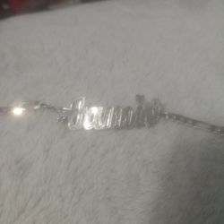 JAMIE customized Silver Name Bracelet