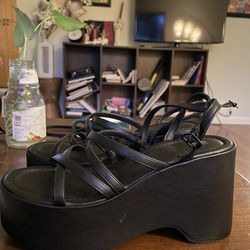 Scrappy Platform Wedge Heel Sandals 