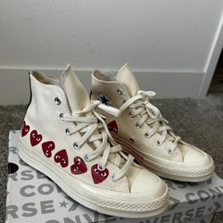 Converse Chuck Taylor All Star 70 Hi Comme des Garcons PLAY Multi Heart White